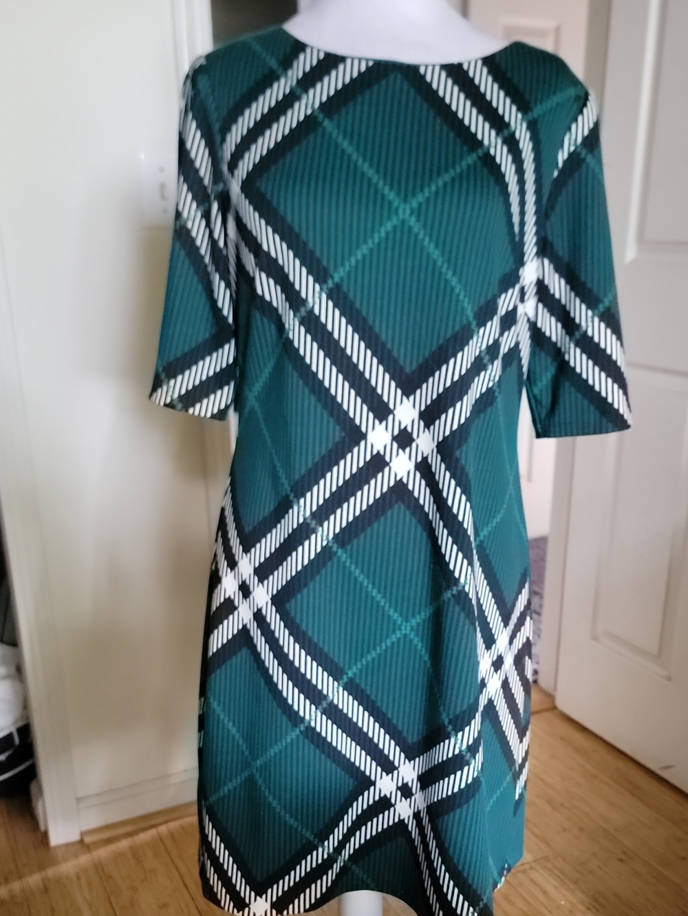 eliza j dresses green | | Eliza J Plaid Aline Midi Dress best-holidaysale1219